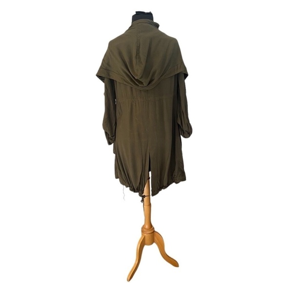 Princess Vera Wang Asymmetrical Hoodie Olive Green, Size Small - Picture 3 of 9
